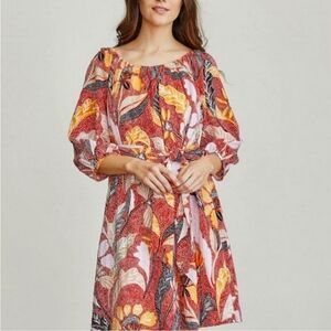 Elizabeth And James Floral Flared 100% Cotton Summer Women's Dress Plus Size XXL